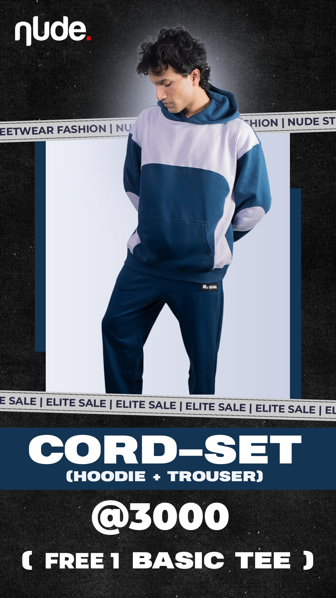 Blue Cord Set + Free Basic